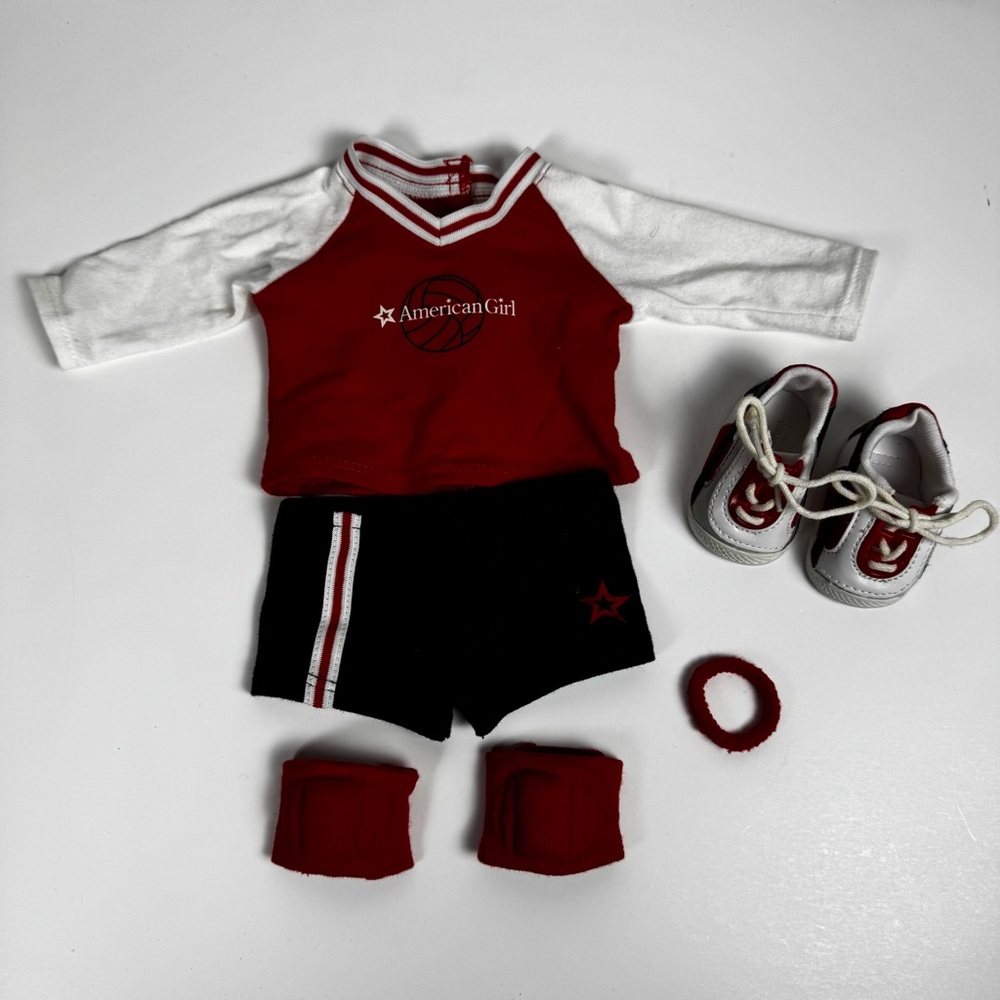 American Girl Red and White Volleyball Outfit